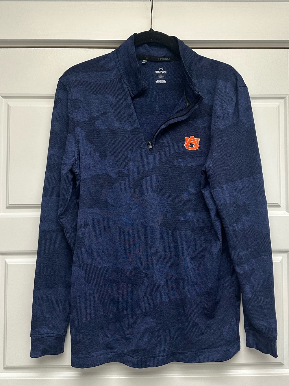 Under Armour Navy Blue Golf Quarter-Zip Pullover Auburn Tigers